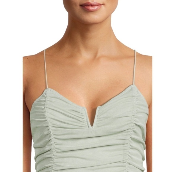 NO Boundaries Juniors' Ruched Mesh Tank Top In Diamant XXXL 21 New - Picture 3 of 6